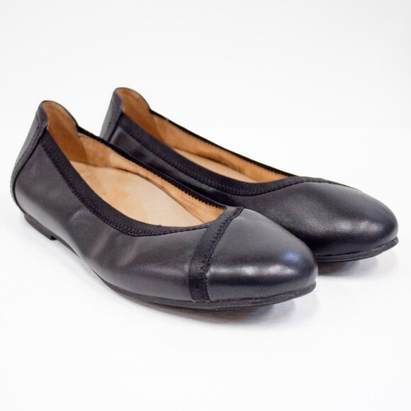 VIONIC CAROLL Ballet Flats Black Leather Classic Career Office Women's 6.5 Wide - Picture 5 of 11